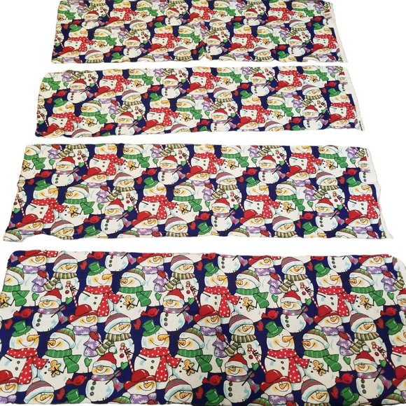 Snowmen Friends Christmas Cotton Fabric Remnants Hancock Fabrics Sewing Crafting - Picture 9 of 12